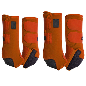 Protège-jambes de course pour chevaux, lot de 4, en nylon respirant et néoprène, personnalisables, haute qualité, réduisent le stress des sabots - Product Image 1
