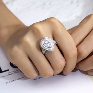 Anillo de compromiso de lujo en oferta, diseño de moda, anillo de oro sólido de 18 quilates, anillo de boda con diamante de laboratorio. - Product Image 6