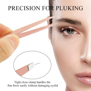 Pinzas de Cejas Profesionales de Acero Inoxidable, Hechas a Mano, de Lujo, Personalizadas, con Punta, Duraderas, de KANEKA ENTERPRISES - Product Image 5