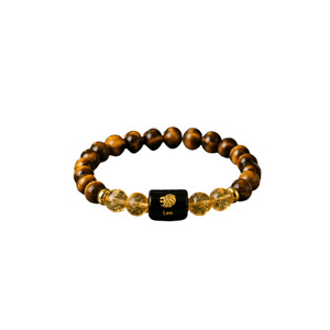 Pulsera de la Paz con Amuleto Religioso de Capricornio, Cristal de Cuarzo y Diamantes de Imitación, Regalo para el Hinduismo - Product Image 1