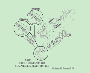 Alva Engineers Heavy-Duty Pneumatic <b>Bench</b> Riveter 60C-60CH Series Compression Riveter - Product Image 3