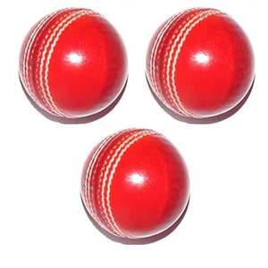 ลูกคริกเก็ตหนังแท้สีแดงเย็บมือ พร้อมโลโก้สั่งทำพิเศษ สำหรับการแข่งขันระดับมืออาชีพและการฝึกซ้อม ทนทาน คุณภาพสูง - Product Image 1