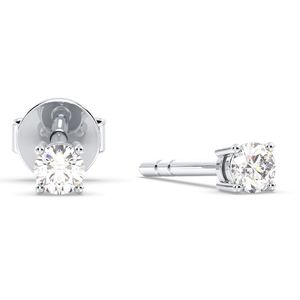 Boucles d'oreilles REYES en argent sterling 925 avec moissanite VVS 0,18 carat, fermoir à vis, pour femme, prix de gros, cadeau de mariage - Product Image 2