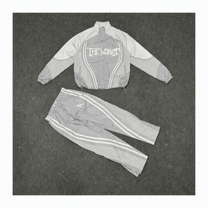 Ensemble de survêtement coupe-vent deux pièces pour homme, veste de sport légère résistante à l'eau, pantalon de jogging, tenue décontractée pour la course à pied et l'entraînement - Product Image 2