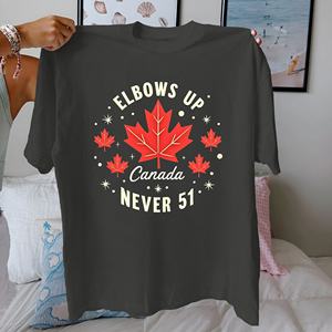 Camiseta de mujer de algodón puro con diseño de hoja de arce canadiense de Canadá ajuste cómodo - Product Image 3