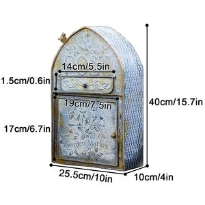 Boîte aux lettres métallique moderne fiable et durable, résistante à la rouille, avec serrure, pour le dépôt postal sécurisé et le stockage quotidien du courrier - Product Image 5