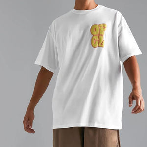 Camisetas deportivas transpirables de alta calidad, ligeras, personalizadas al por mayor para hombre, con hombros caídos y estampado en relieve. - Product Image 5