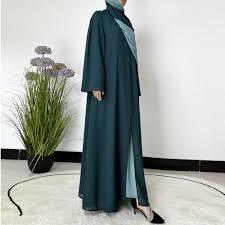 Vestido Abaya Musulmán para Mujer, con 2 Bolsillos Laterales, Manga Larga, Botones Delanteros, Vestidos Maxi Casuales, Ropa Islámica al por Mayor - Product Image 6