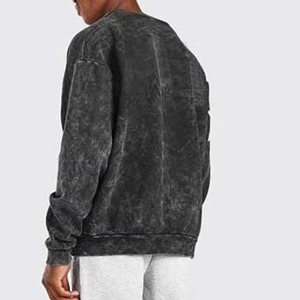Sweat-shirt pour homme de qualité supérieure, lavage à l'acide, séchage rapide, idéal pour l'automne, 100% coton, écologique, respirant, logo personnalisé, directement de l'usine - Product Image 5