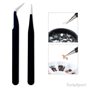 Pinzas Profesionales de Alta Calidad para Pestañas, de Acero Inoxidable, Puntiagudas, de 10 mm, Personalizables, Antimagnéticas, Color Arcoíris - Product Image 6