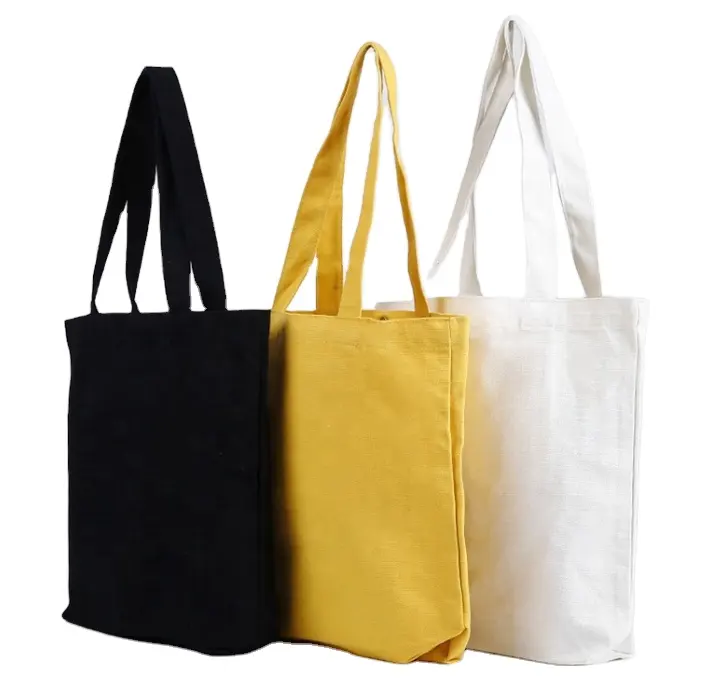 Khuyến mại cá nhân trống đồng bằng bông vải túi tái sử dụng mua sắm bông Tote Túi