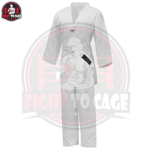 Uniforme de Taekwondo de Tela Personalizada de Alta Calidad para Adultos y Niños, Color Blanco Completo, Ropa de Artes Marciales, Trajes de Taekwondo - Product Image 2