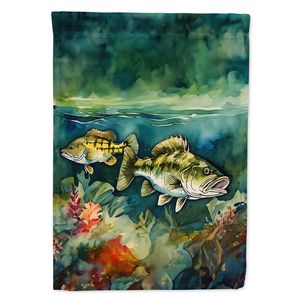 Bandera de jardín Multicolor de lubina de boca pequeña, pancarta decorativa para patio, ilustraciones para macizos de flores y decoración de buzón - Product Image 1