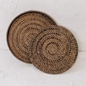 <b>Round</b> wicker placemats new arrival table decor accessory hand woven natural rattan placemat - Product Image 5
