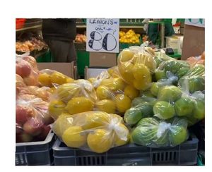 ถุงพลาสติกใสแบบมีหูหิ้ว ถุงใส่ของชำแบบใส ถุงช้อปปิ้งซุปเปอร์มาร์เก็ตแบบนำกลับมาใช้ใหม่ได้ - Product Image 4