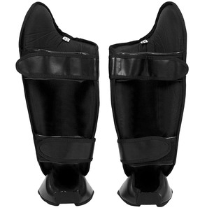 Espinilleras Fairtex de Cuero Blanco con Cierre Elástico Ajustable de Gancho y Bucle, Equipo de Protección para Boxeo y Artes Marciales, Unisex para Adultos - Product Image 4