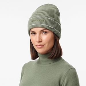 Winter Wear Rhinestone Knit Beanie Custom Embroidered Logo Ribbed Cuff Unisex <b>Warm</b> Fashion Streetwear <b>Hat</b> Wholesale - Product Image 1