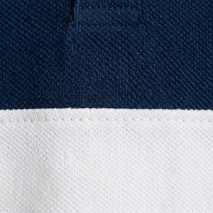 Venta al por Mayor de Camisetas Formales de Verano para Hombre en Tela de Rizo, con Logotipo Personalizado Impreso, Poliéster Liso Blanco y Azul - Product Image 6
