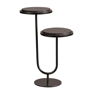 Table basse moderne à plateau rond en marbre avec structure en métal, mobilier minimaliste pour salon - Product Image 1