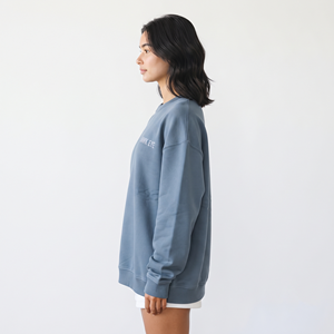 Sudadera Casual Oversize para Mujer 2026 con Hombros Caídos, Cuello Redondo y Bordado para Invierno - Product Image 6