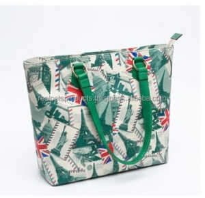 Bolso Tote de Cuero Genuino Verde con Base y Asas Marrones, Estilo Minimalista de Color Sólido, Parte Superior Abierta, Bolso de Compras para Todas las Temporadas - Product Image 1