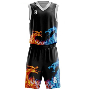 Tenues de basketball en polyester personnalisées, sur mesure, ensemble en promotion, uniformes de basketball imprimés par sublimation - Product Image 4