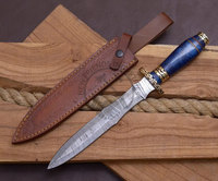 Nouvelle édition, couteau de chasse Damas fait main, manche en résine, meilleur couteau de collection à lame fixe, couteau de survie