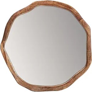 Aqdus Saleem Walnut Sheesham Wood Bohemian Sunburst <b>Mirror</b> Frame-Handcrafted Eco-friendly Wholesale Wall Art - Product Image 1