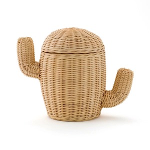 Lemon shaped rattan laundry basket baby lidded bin <b>hamper</b> factory price clothes <b>storage</b> baskets - Product Image 3