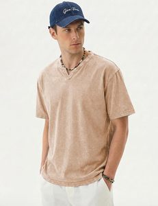 Camisetas para Hombre y Mujer, Estilo Vintage, 100% Algodón, Cuello en V, Hombros Caídos - Product Image 5