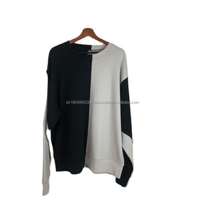 Personnalisé 2025 Automne Et Hiver Nouveau Contraste Épissé Pull Polaire Hommes Hoodies Ras Du Cou À Manches Longues Sweat - Product Image 2