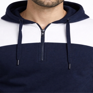 Outfitize International Wholesale Two Tone Contrast Panel Tracksuit Custom Cut and <b>Sew</b> Streetwear Hoodie and Pants <b>Set</b> - Product Image 3