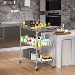 Chariot de présentation de boissons en métal fait main de luxe avec finition dorée haut de gamme, cadre décoratif en acier, rangement pour bouteilles, verre sécurisé plaqué - Product Image 5