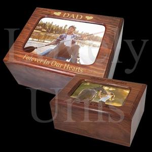 Urne funéraire en bois de qualité supérieure avec fenêtre photo, grande taille, pour adultes, pour cendres commémoratives. - Product Image 6