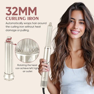 Sèche-cheveux ionique professionnel <span class=keywords><strong>5</strong></span>-<span class=keywords><strong>en</strong></span>-<span class=keywords><strong>1</strong></span> avec peigne soufflant chaud, brosse coiffante électrique et ensemble multi-<span class=keywords><strong>styler</strong></span> - Product Image 5