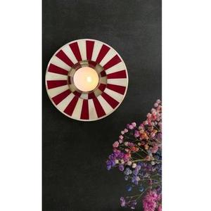 Artisan-Crafted Wood <b>Tea</b> <b>Light</b> Holder with Decorative Bone Inlay for Home Festive Dcor Hotel or Restaurant Use - Product Image 6