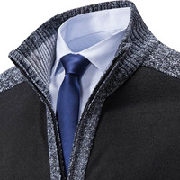 Pull cardigan zippé pour homme, tricot côtelé décontracté, personnalisable avec logo ODM sur le devant, collection hiver