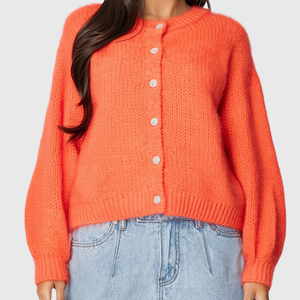 <b>Vintage</b> Style V-Neck Button Up Breathable <b>Sweater</b> Women's Retro Knit Shirt Aesthetic Street wear Autumn Tops Europe Breathable - Product Image 3