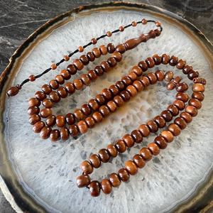 Tasbih musulman en bois naturel, chapelet de prière, perles de prière Tahbih, cadeau de fête musulmane, religieux islamique naturel - Product Image 6