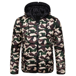 Custom Logo Outdoor Lightweight Warm <b>Men</b> Nylon <b>Camouflage</b> Hooded Winter Bubble Puff Down Coat Puffer <b>Jackets</b> Bubble <b>Jacket</b> - Product Image 1