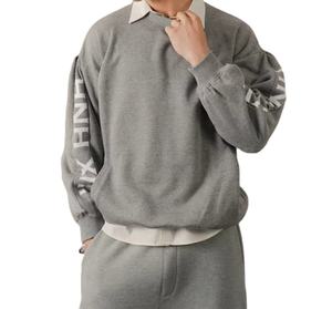 Sudadera Personalizada de Lujo, Estilo Universitario, con Puños a Rayas, 100% Algodón Jersey, Sudadera Holgada de Cuello Redondo - Product Image 3