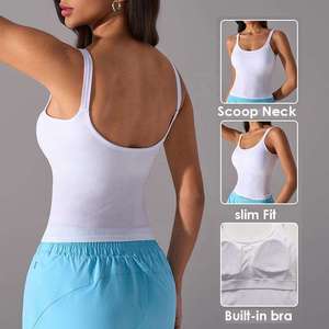 Chaleco Deportivo de Yoga para Mujer, Ropa Deportiva Ligera, Compresión, Secado Rápido, Top Halter sin Costuras - Product Image 2