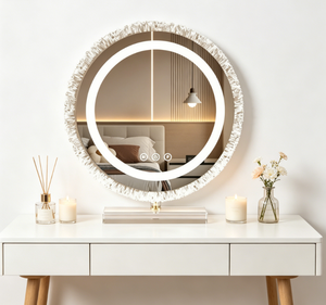 Heavenly <b>Mirror</b> <b>LED</b> Vanity <b>Mirror</b> Touch Control Adjustable Lighting Desktop <b>Makeup</b> <b>Mirror</b> Decorative Glass for Bedroom Birthday - Product Image 5