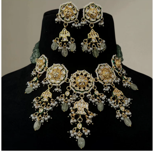 Conjunto de Gargantilla de Moissanita Chapada en Oro de Latón de Primera Calidad con Brillantes Impresionantes, Colección de Lujo para Bodas - Product Image 2