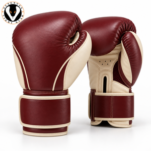 Gants de boxe athlétiques avec poignées, mousse absorbant les chocs, respirants en PU/cuir, sangle de poignet réglable pour les entraînements - Product Image 3