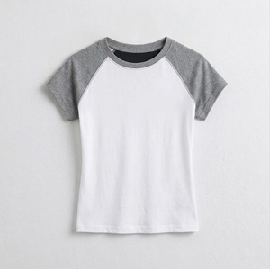 Camiseta de Manga Corta para Mujer, Tallas Grandes, Casual, Verano, con Logotipo Personalizado, Estampado Sólido, Transpirable, Precio Económico, Superventas - Product Image 3