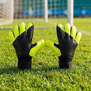 Top Demanded Black and Yellow Football Soccer Goalkeeper Gloves Sports Professional Goalkeeper Gloves Negative Cut - Product Image 6