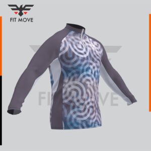 Camiseta de manga larga de poliéster para hombre, sin costuras, con media cremallera, para entrenamiento, deportiva, para correr, de secado rápido, atlética, de poliéster. - Product Image 2
