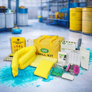 Factory Supply <b>30L</b> Portable Chemical Spill Kit Yellow Hazmat Absorbent Kit 8 Gallon Emergency Spill Control Set with Durable <b>Bag</b> - Product Image 1