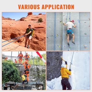 Corda da Arrampicata Dinamica 10.2mm 40M (131ft) per Arrampicata su Roccia all'Aperto, Tensione di Rottura 25KN, Corda in Fibra Estensibile con Anima in Acciaio - Product Image 6